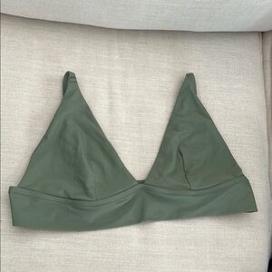 Aerie Olive Green Triangle Bikini Top
